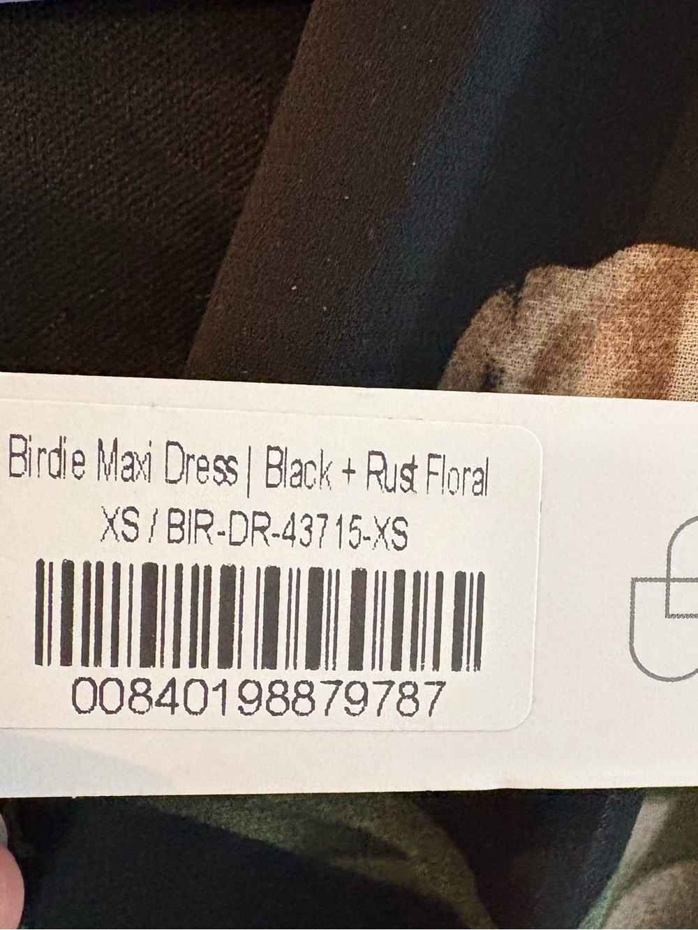 Baltic Born Floral Maxi Birdie: black and rust floral - Picture 6 of 10